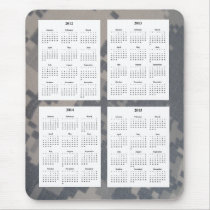 4 Year calendar (2012-2015) on Camoflauge Look Des Mouse Pads
