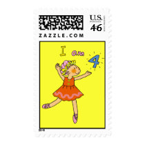4 year old ballerina postage