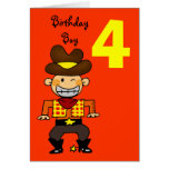 4 year old birthday boy card