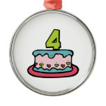 4 Year Old Birthday Cake Ornament