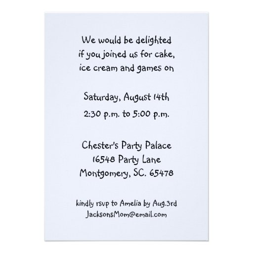 4 Year Old Birthday Party Invitations BOY