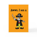 4 year old pirate boy greeting cards