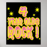 4 Year Olds Rock! (Pink) Poster Print