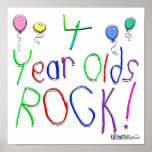 4 Year Olds Rock ! Posters