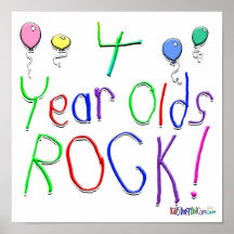 4 Year Olds Rock ! Posters