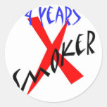 4 Years Red X-smoker Stickers