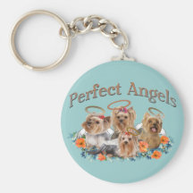 4 Yorkie Perfect Angels gifts Key Chains