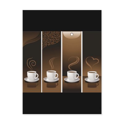 4CupsCoffee Post Cards by CreativeColours