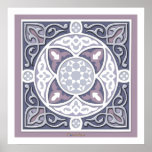 4Directions silver&mauve Art Print