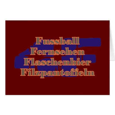 4f football watch television flaschenbier felt sli greeting card by hera56