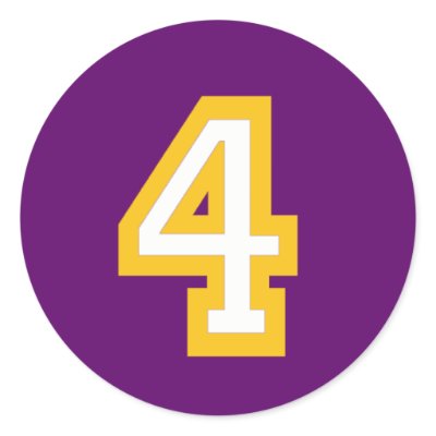 4FAVRE ROUND STICKER by gstrickzazzle