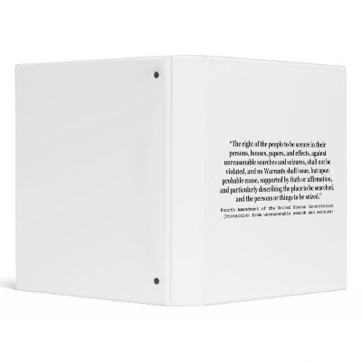 4th Amendment of the United States Constitution Binder by wallarts