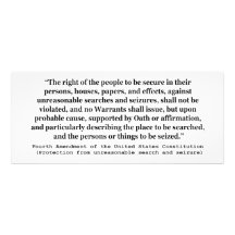 4th Amendment of the United States Constitution Personalized Invite
