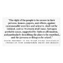 4th Amendment of the United States Constitution Customized Photo Card