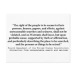4th Amendment of the United States Constitution Postcards