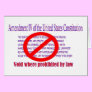 4th Amendment - Void where prohibited by law Card