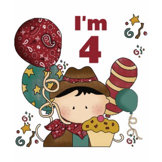 4th Birthday Cowboy Tshirts and Gifts shirt