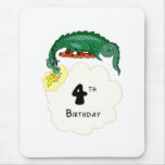 4th Birthday Dragon Mouse Pads