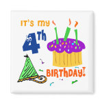 4th Birthday Favors Refrigerator Magnet