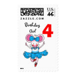 4th birthday gift for a girl, cute ballerina stamps