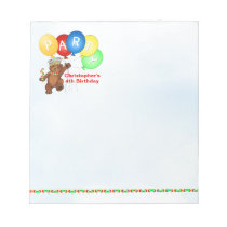 4th Birthday Party Bear Prince Scratch Pad