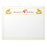 4th Birthday Party Rocking Horse Note Pad