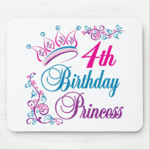 4th Birthday Princess mousepads by BirthdayObsessions 4th Birthday Princess mousepads