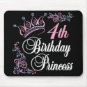 4th Birthday Princess mousepads