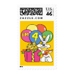 4th Birthday Rabbit Stamp