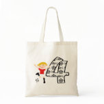 4th Birthday Red and White Soccer Goal Canvas Bags