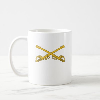 4th Cavalry crest with crossed sabers Coffee Mug