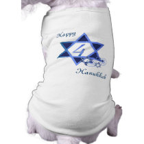 4th Day of Hanukkah Dog Shirt pet clothing by TiggersWorld 4th Day of Hanukkah Dog Shirt pet clothing