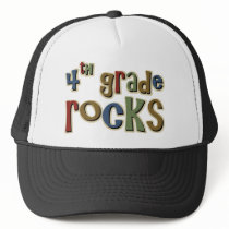 4th Grade Rocks Fourth Mesh Hats