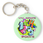 4th Grade Rocks - Numbers Keychains