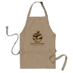 4th Grade Teacher  Apron - Brown Zebra Print Apple