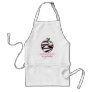 4th Grade Teacher Apron -  Zebra Print Apple