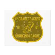 4th Grade Teacher Drinking League Post Cards