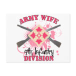 4th ID Army Wife Postcard