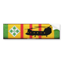 4th Infantry Div. CH-47 Chinook VSM Bumper Sticker