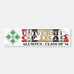 4th Infantry Division U of Iraq Alumnus Sticker Bumper Stickers