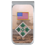 4th infantry fort carson veterans vets patch silver finish money clip 4th infantry fort carson veterans vets patch silver finish money clip