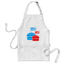 4th July - Independence Day - American Flag Burger aprons