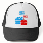 4th July - Independence Day - American Flag Burger Hats