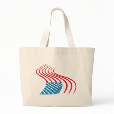 4th July - Independence Day - Flag Paint Graffiti Bags by CarbonClothing