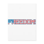 4th July - Independence Day - Freedom Flag Post Card