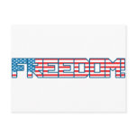 4th July - Independence Day - Freedom Flag Post Cards