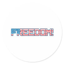 4th July - Independence Day - Freedom Flag stickers
