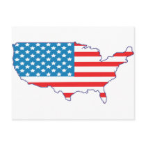 4th July - Independence Day - USA Flag Continent postcards by CarbonClothing 4th July - Independence Day - USA Flag Continent postcards