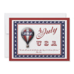 4th July invitations - customizable template
