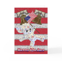 4th July with Liberty bell and patriotic cat cards